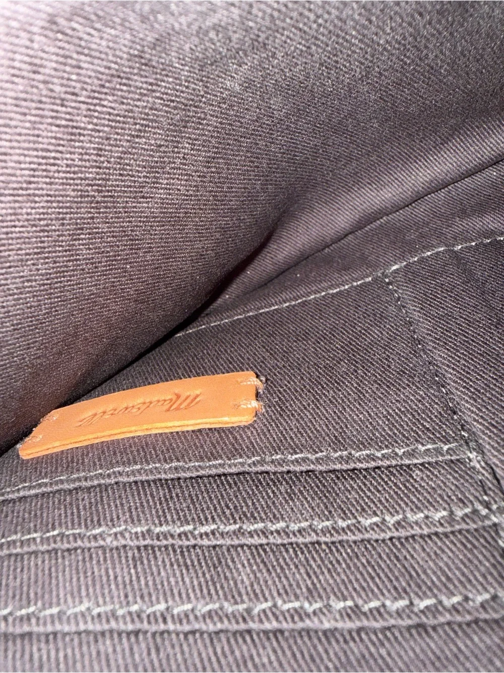 Madewell Tan Woven Leather Zip Pouch